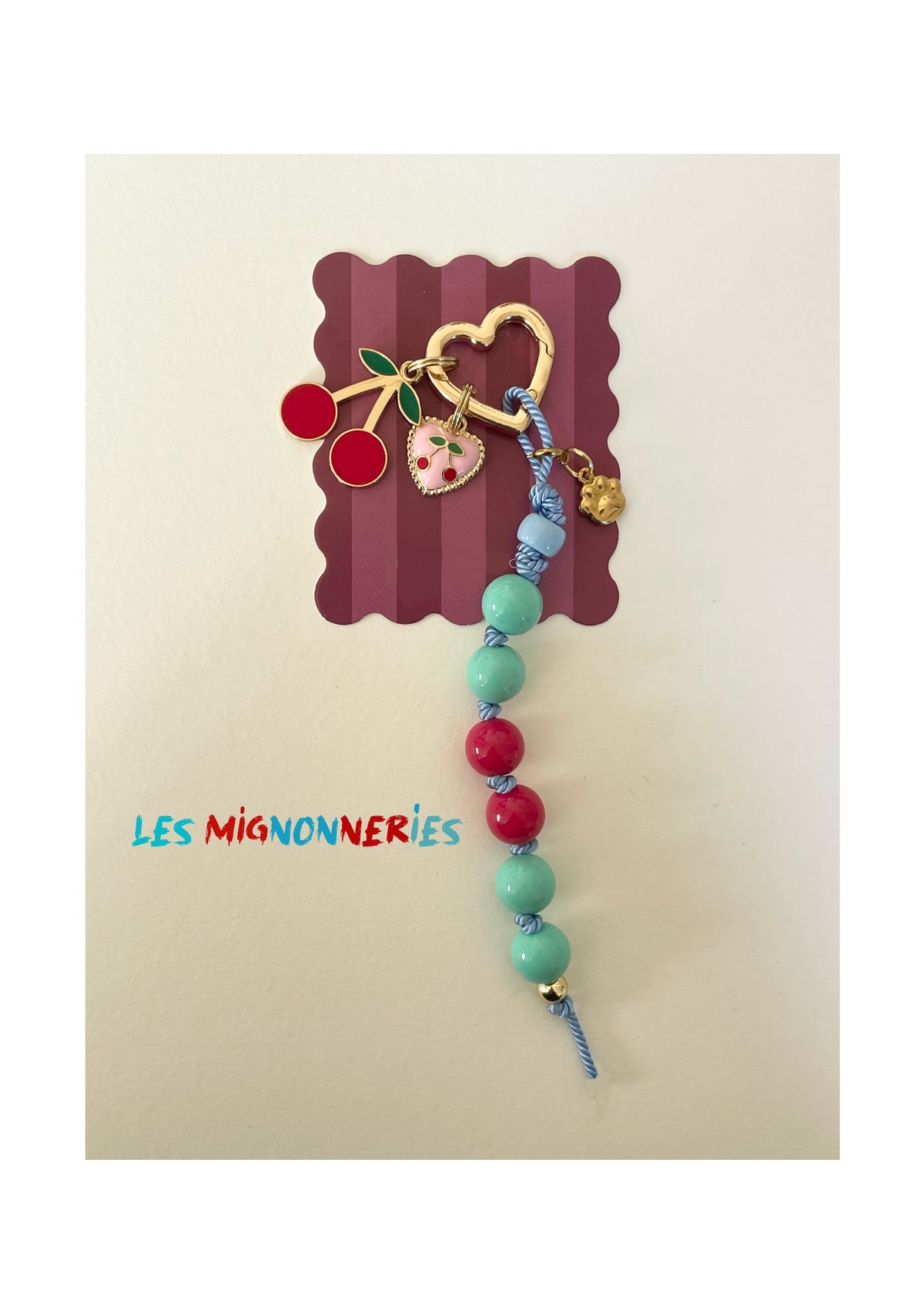 1B/ Collier & bracelet ou bijou de laisse MATCHY MATCHY LOVE BICOLORE SUN CHERRY 🌞🩵♥️🩵 ♥️🤩🥰😍🫶🏻🐾