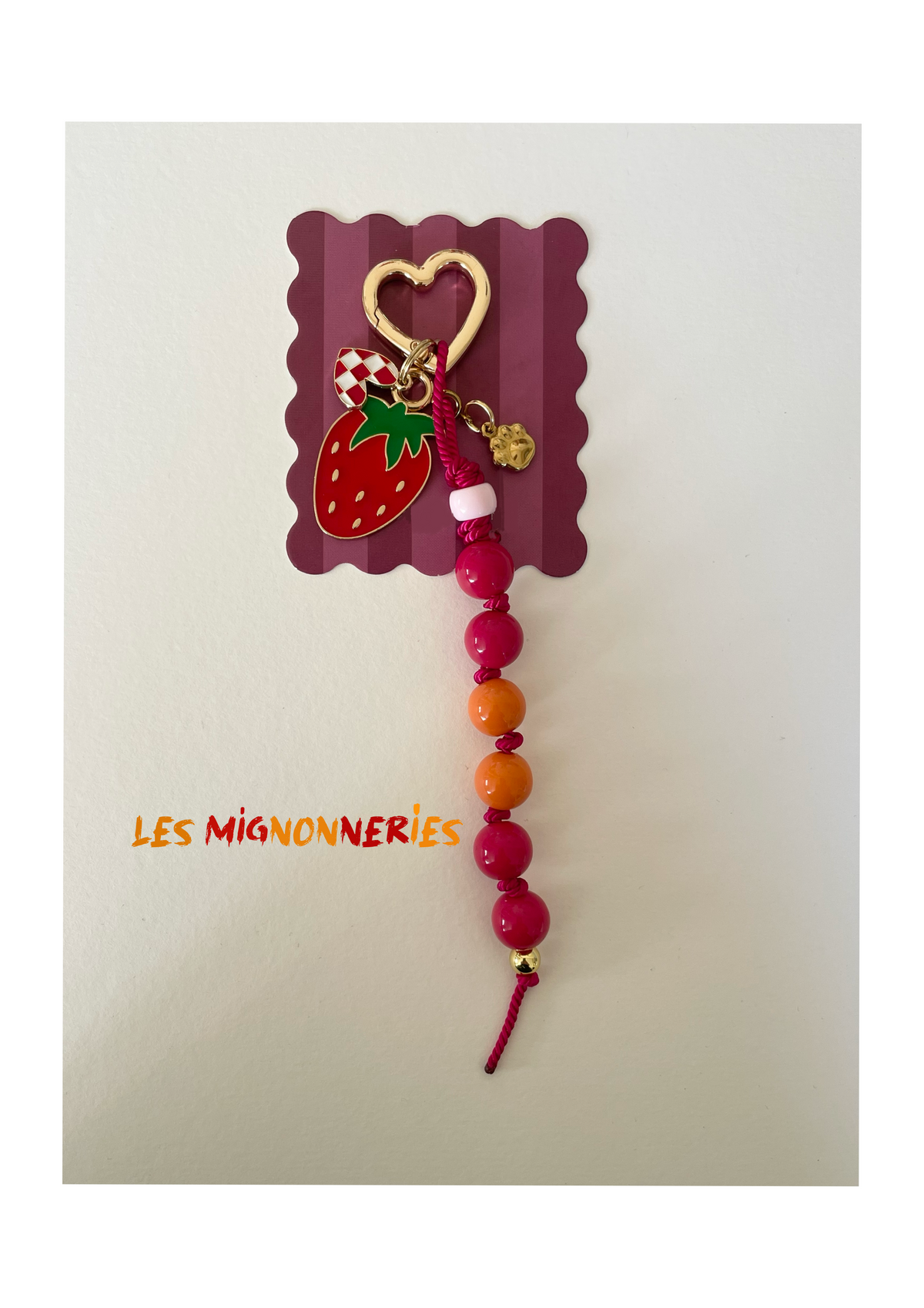 1B/ Collier & bracelet ou bijou de laisse MATCHY MATCHY ENJOY LOVE BICOLORE ORANGE/CHERRY PINK LEMONADE 🍓🧡🧡♥️♥️🥰🤩🫶🏻