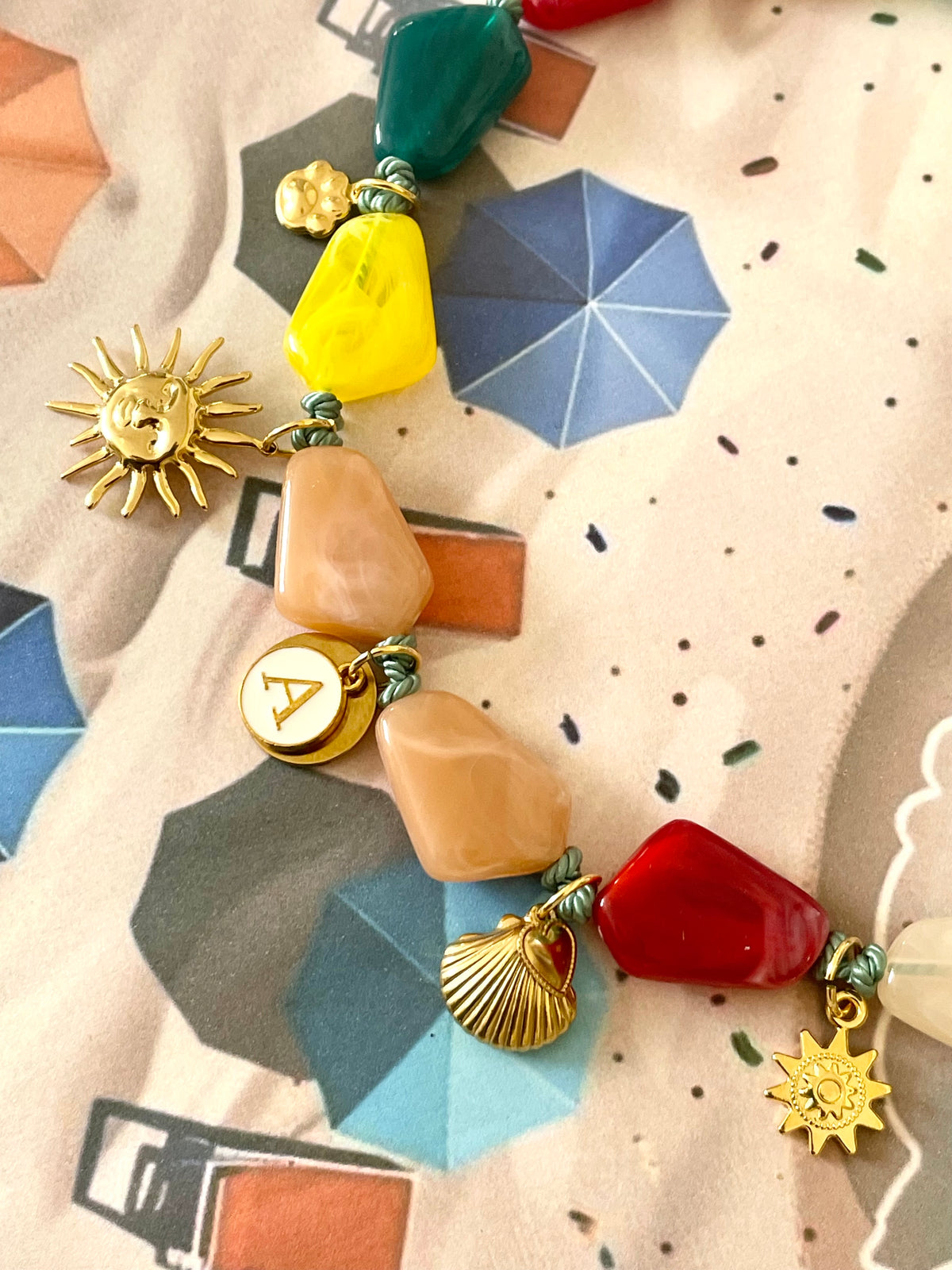 1B/ Collier Summer Love multicolore série limitée ♥️💛🌞🐚💚🧡🤩🐶🐾🌊