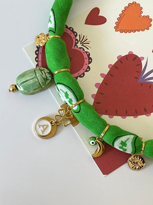 Collier Bandana PORTE-BONHEUR BEETLE GREEN 💚🍀🪲🌛🐾👁️🤩🥰