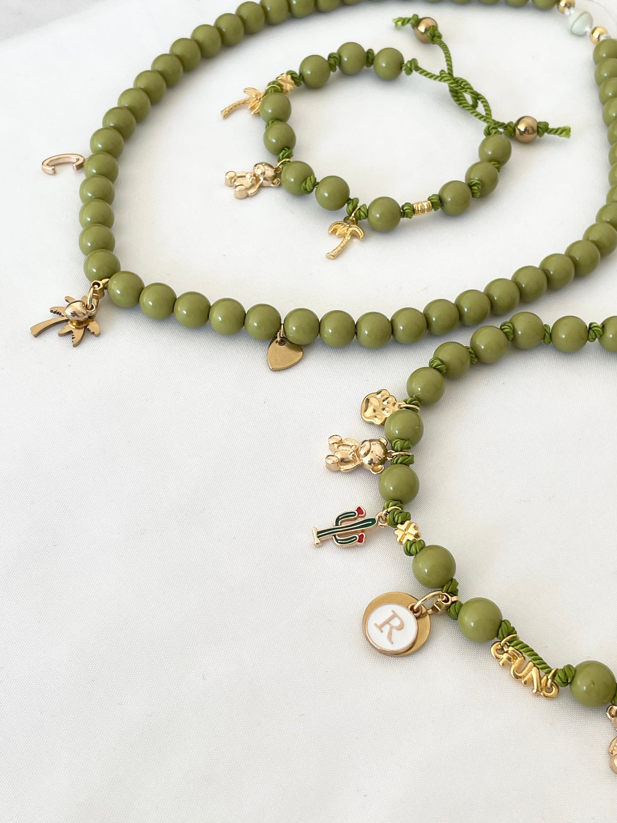 MATCHY MATCHY Fun & Ourson colliers x 3 & bracelet 🧸🌴💚🤩