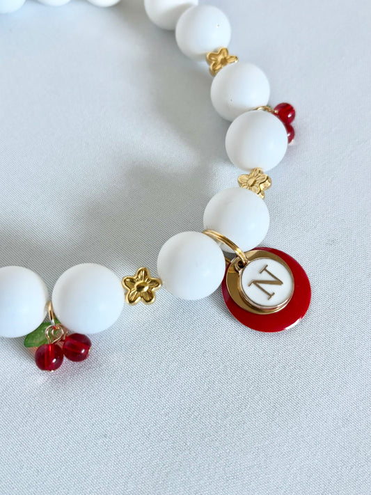 Collier PASTEL WHITE CHERRY 🍒