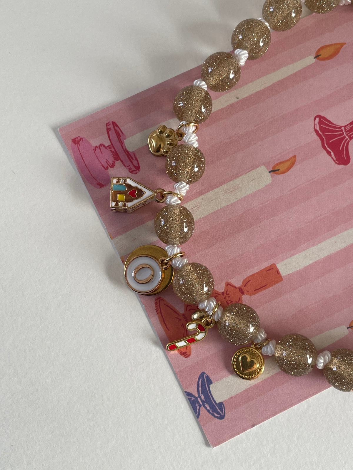 1C/  Collier GLITTER CANDY Champagne 😍🥰🐶✨🥰