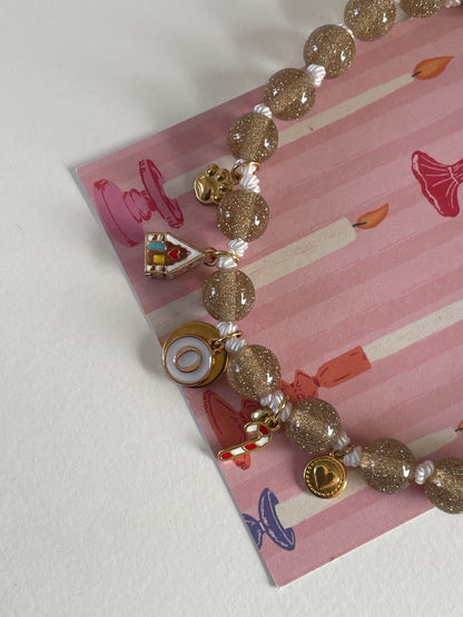 1C/  Collier GLITTER CANDY Champagne 😍🥰🐶✨🥰