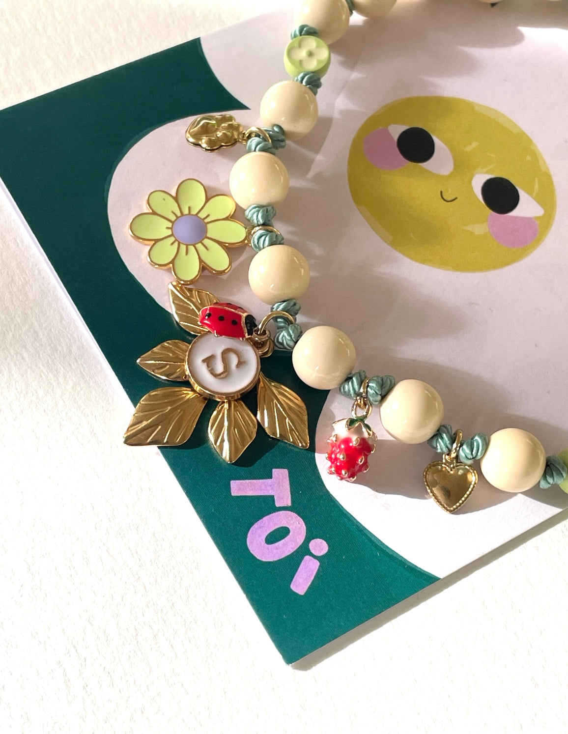1B/ Collier COCCI SPRING 🌸🌺🐞🍓❤️😍🫶🏻🐾🐶🌿