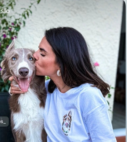 1B/ TEE-SHIRT AQUARELLE DE TON LOULOU + TATOUAGES ÉPHÉMÈRES LOVE LOULOU fait à  la main 🐶😻🌸🌺😎🔥🤩🐾 🩵💛💚☀️😎🫶🏻