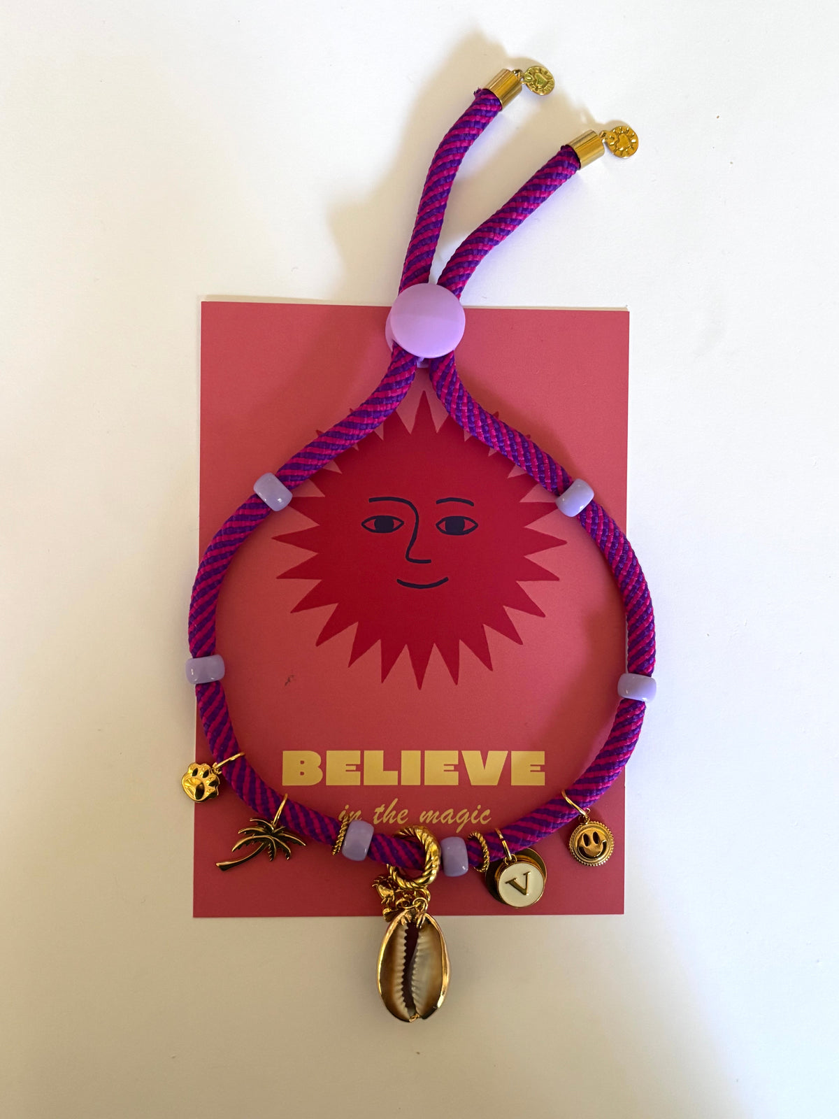 1C/ Le p’tit cordon PURPLE SMILEY ESTIVALE 💜🩷💜🐚✨🐾🐶🦀🤩🥰🌊💦 pour DEZI 🫶🏻🥰