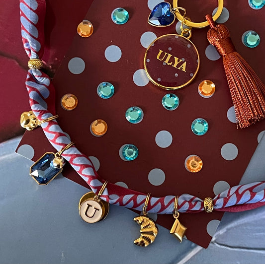 1B/ Collier Foulard bandana & médaille BURGUNDY ICE ♥️ LES MIGNONNERIES X LA PATTE D’ULYA 💠🥐✨🤩♥️🩵 personnalisée ✨série limitée 🥰