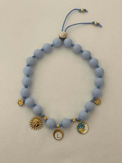 MATCHY MATCHY  Collier Soleil Astro bleu pastel 🌞⛅️🩵 ❤️