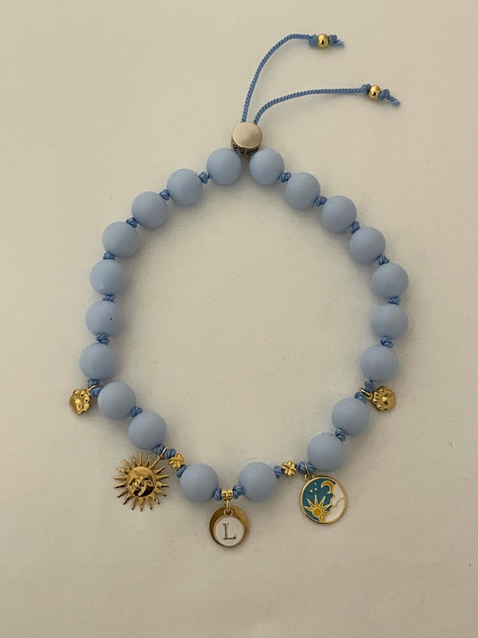 MATCHY MATCHY  Collier Soleil Astro bleu pastel 🌞⛅️🩵 ❤️