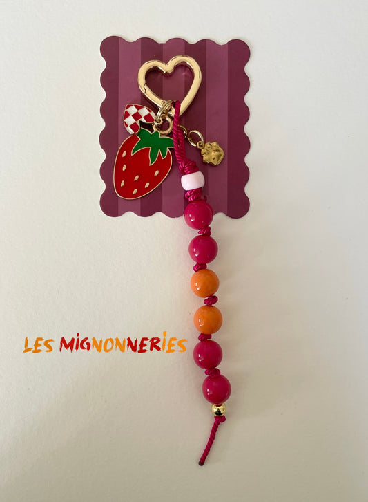 1B/ Bijou de laisse LOVE STRAWBERRY 🍓♥️🧡🥰😜