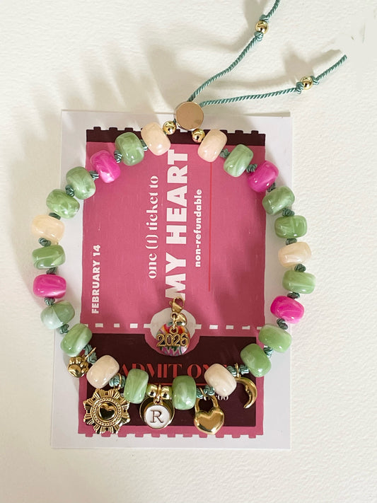 1B/ Collier LOVE LOVE LOULOU multi-color 🥰🤩🤍💚🩷🤍💚🩷✨🌛