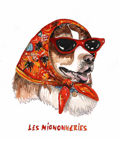 1B/ AQUARELLE DE TON LOULOU Personnalisée ❤️LES MIGNONNERIES 💋 🖌️🎨🖼️🫶🏻☀️😎