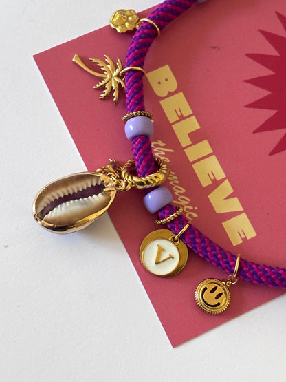 1C/ Le p’tit cordon PURPLE SMILEY ESTIVALE 💜🩷💜🐚✨🐾🐶🦀🤩🥰🌊💦 pour DEZI 🫶🏻🥰