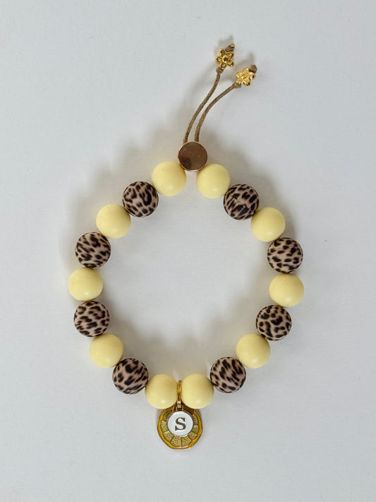 Collier PASTEL LEMON LÉOPARD 🍋🐆