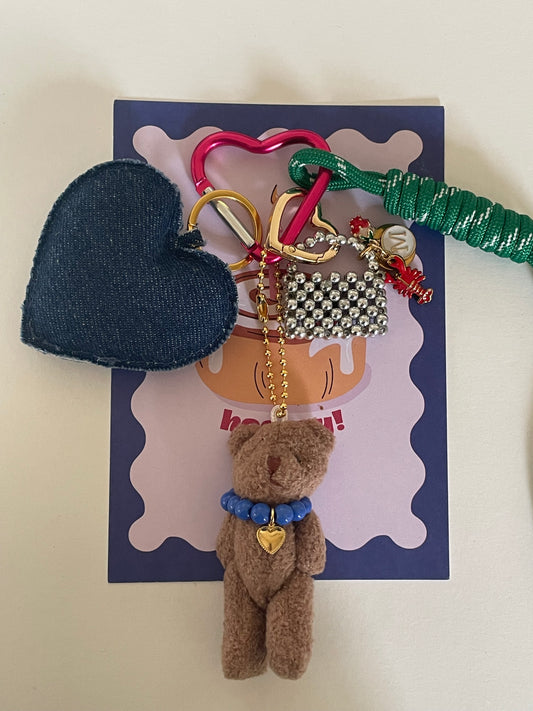 1C/ Bijou de sac TEDDY LOVE 🧸💙💚🩷🦞🍓🥰🤗