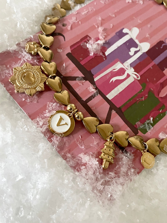 1C/ Collier LOVE GOLD HEART ❤️✨✨🎄😍