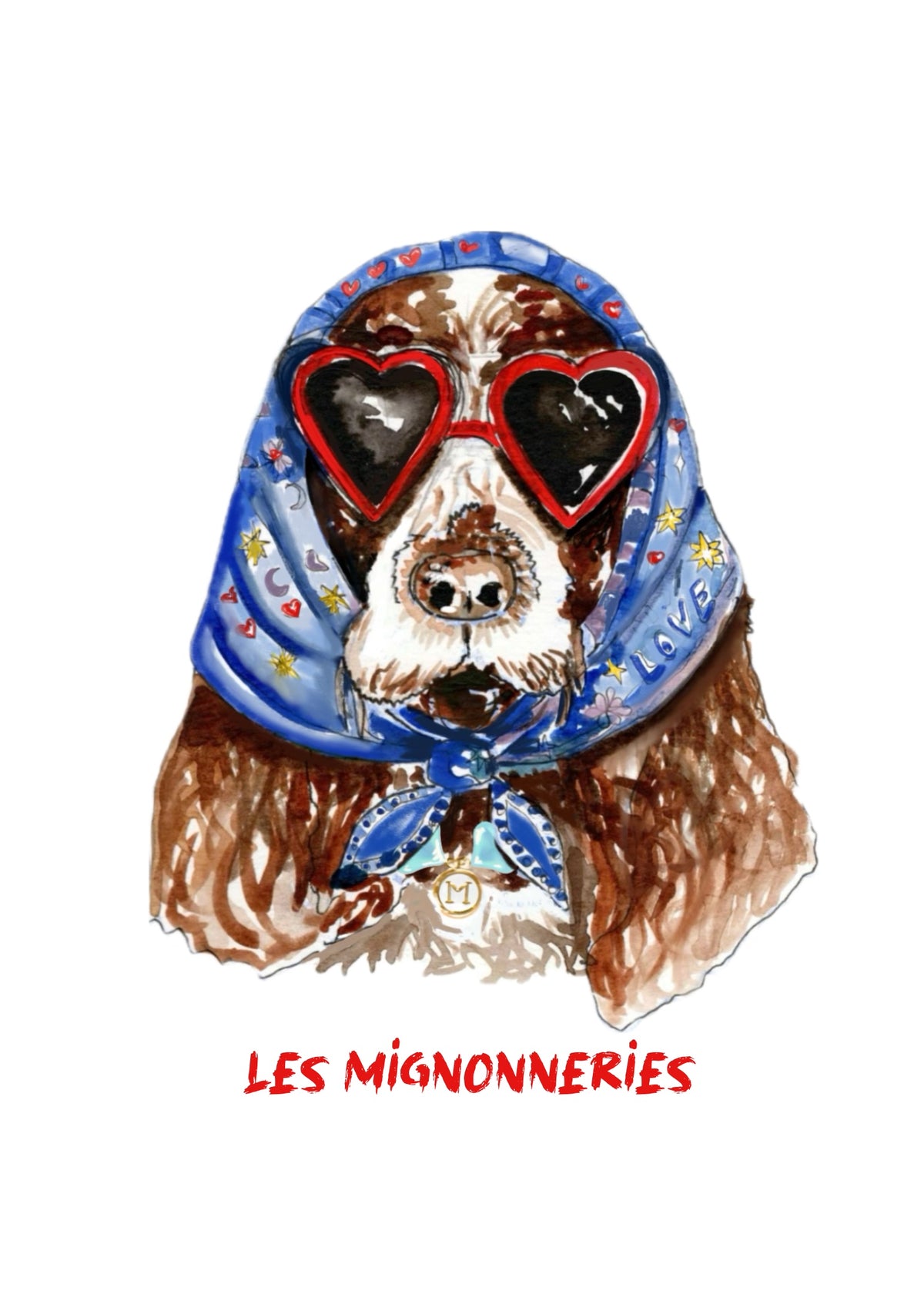 1B/ AQUARELLE DE TON LOULOU Personnalisée ❤️LES MIGNONNERIES 💋 🖌️🎨🖼️🫶🏻☀️😎