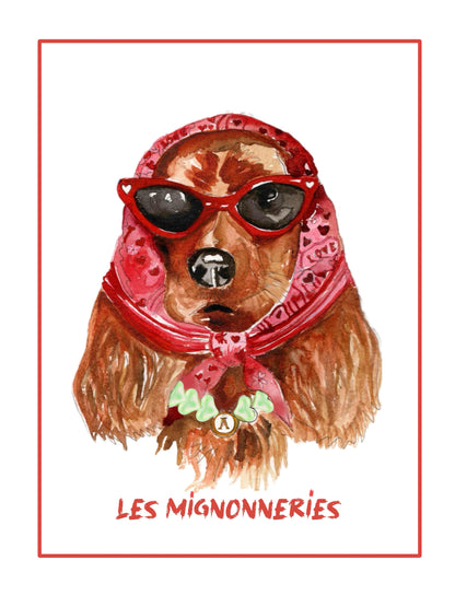 1C/ AFFICHE « LOVE IS IN THE AIR » édition limitée 🖼️🕶️🐶🥰🫶🏻