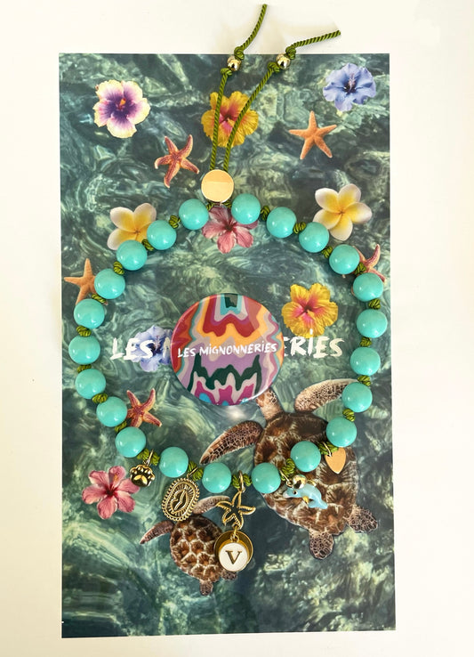 1B/ Collier AQUALOVE DOLPHIN 🐬🩵💚✨☀️🥰🫶🏻