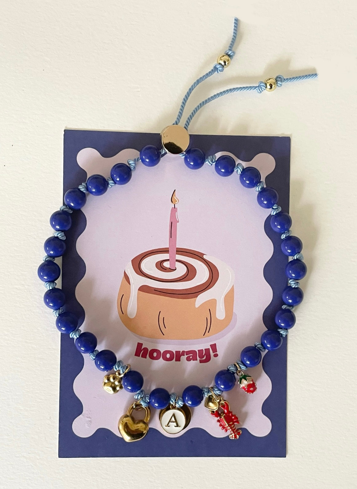 1D/ Collier LOVE BLUE LOBSTER strawberry 🥰🍓💙🩵💙🦞🐶 bijou de tel KARINE 🩵
