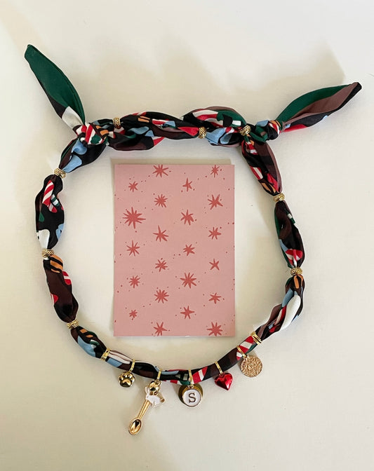 1C/ Collier Bandana Foulard ALICE 🐇🥄♥️✨🤩🥰🐾