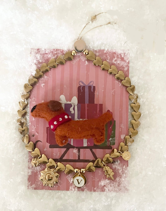 1C/ Collier LOVE GOLD HEART ❤️✨✨🎄😍