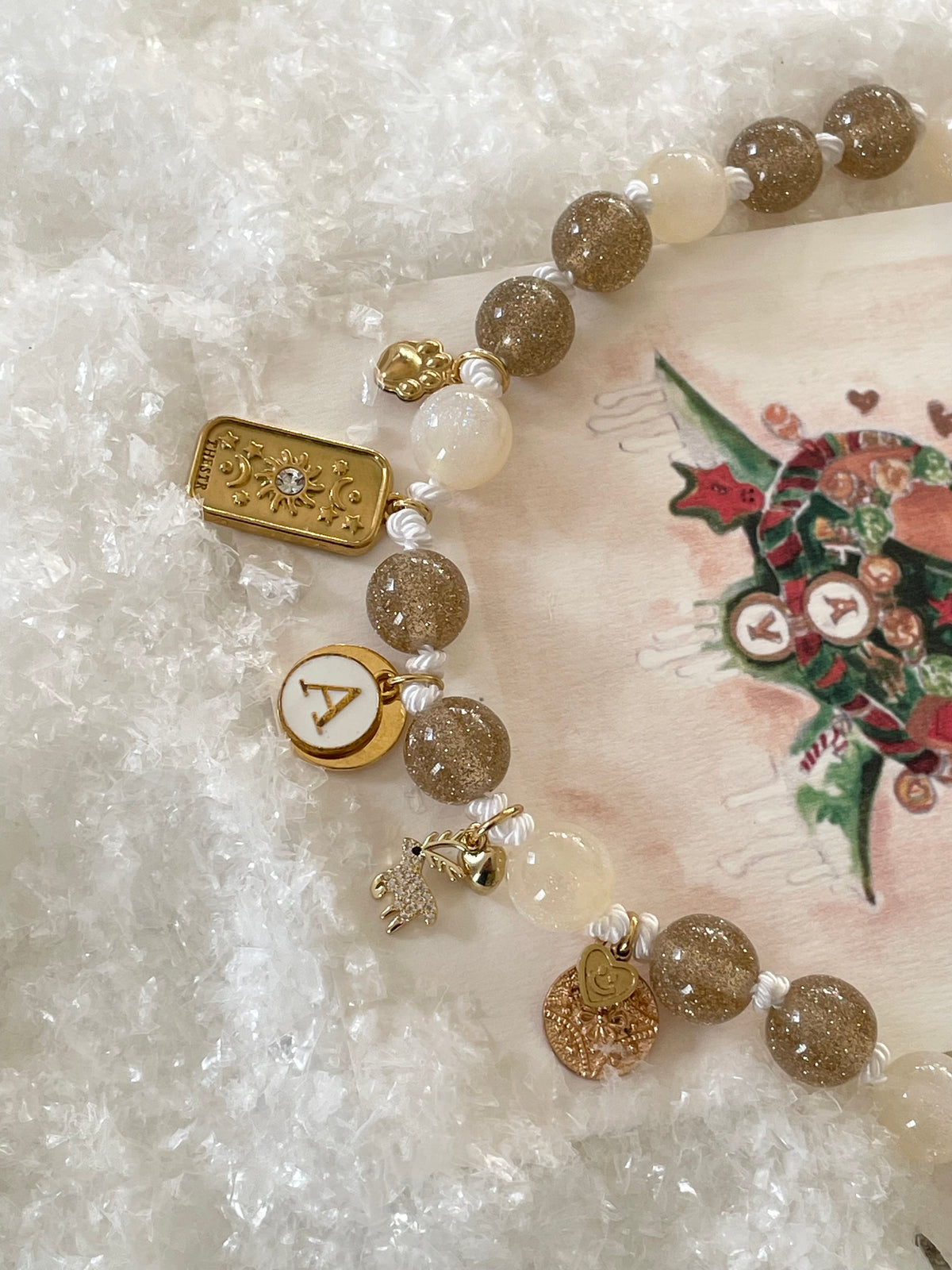 1C/ Collier LOVE GLITTER RENNE BRIGHT bicolor 🦌🎄🤩✨✨🐾
