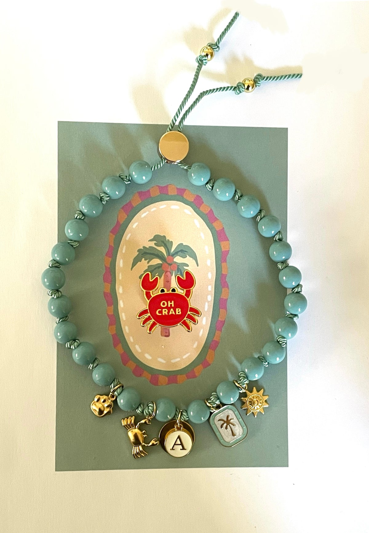 1B/ Collier PALM CRAB BLUE 🩵🌴🦀🤩🔥🐾🐶😻