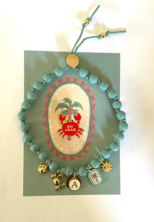 1B/ Collier PALM CRAB BLUE 🩵🌴🦀🤩🔥🐾🐶😻