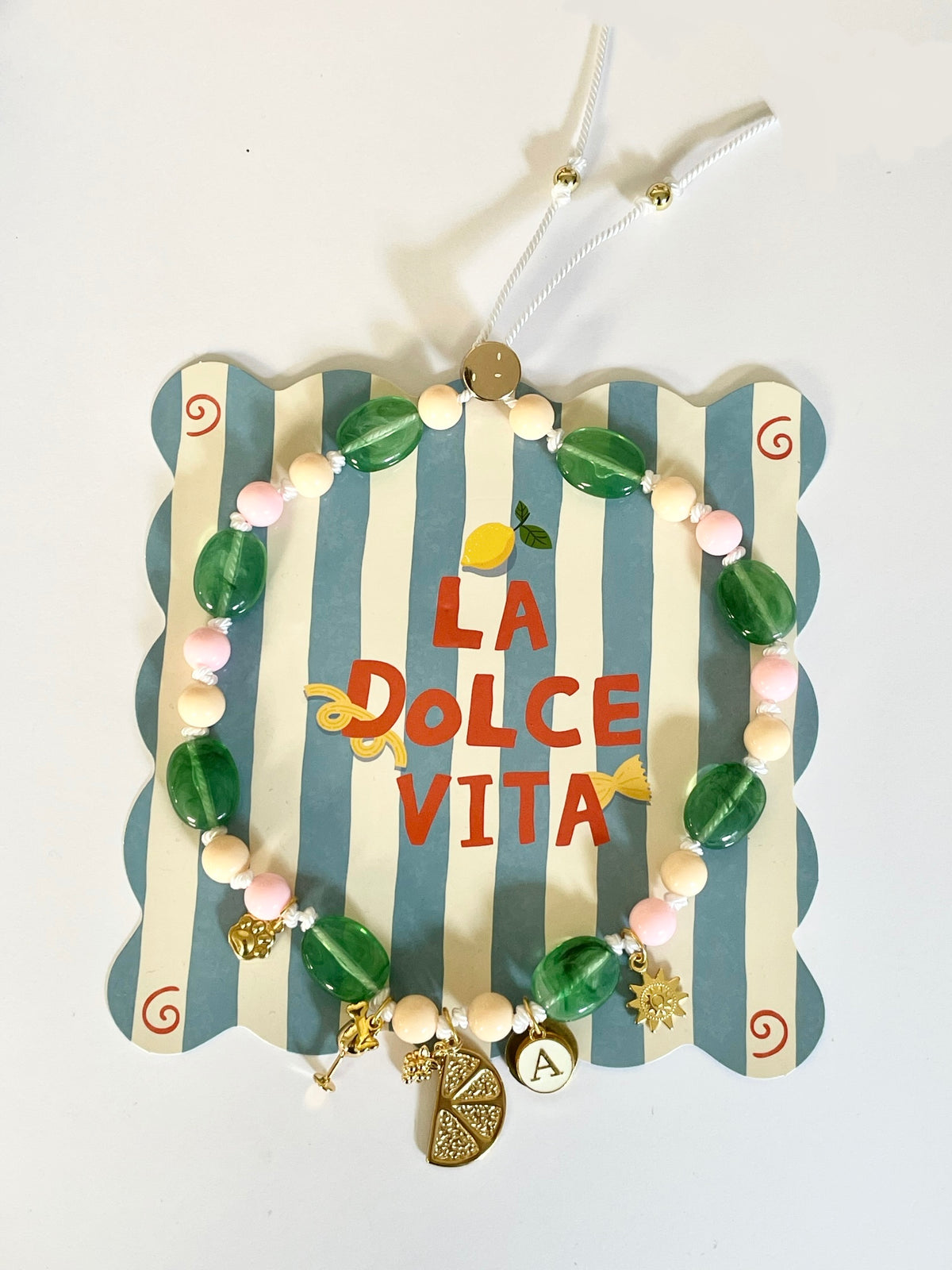 1B/ Collier UNA FETTA DI LIMONE,UNA E VINO 🇮🇹🐾🐶🍋‍🟩😘🩷💚