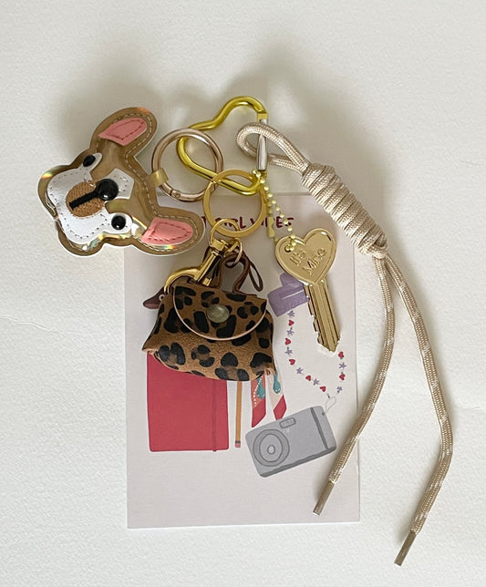 1C/ BIJOU DE SAC XL LOULOU GOLD beige 🤩✨🔑🥰✨🐶👜