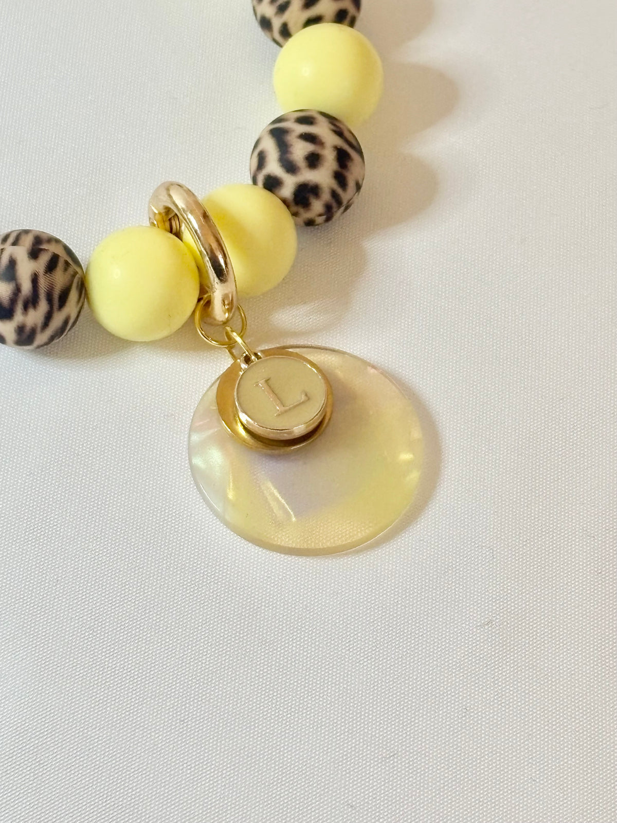 Collier PASTEL YELLOW LÉOPARD