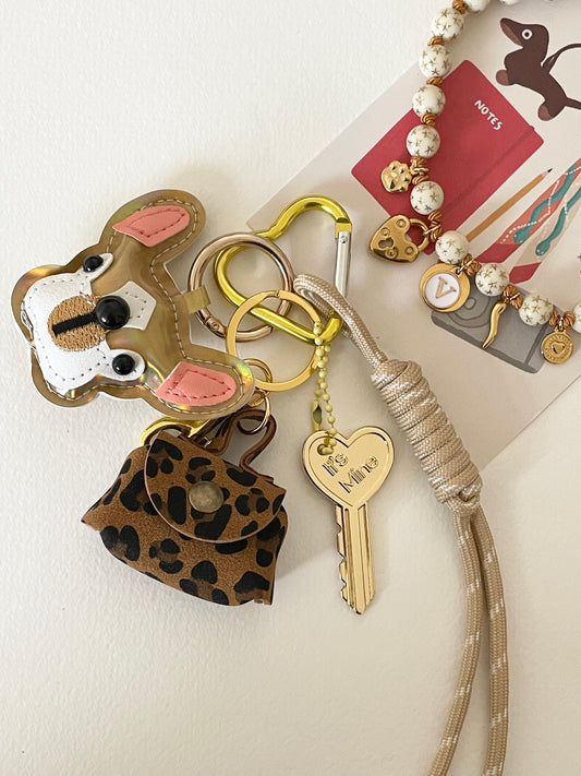 1C/ BIJOU DE SAC XL LOULOU GOLD beige 🤩✨🔑🥰✨🐶👜