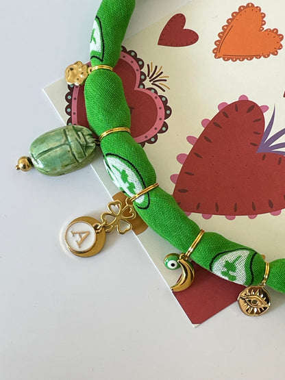 Collier Bandana PORTE-BONHEUR BEETLE GREEN 💚🍀🪲🌛🐾👁️🤩🥰
