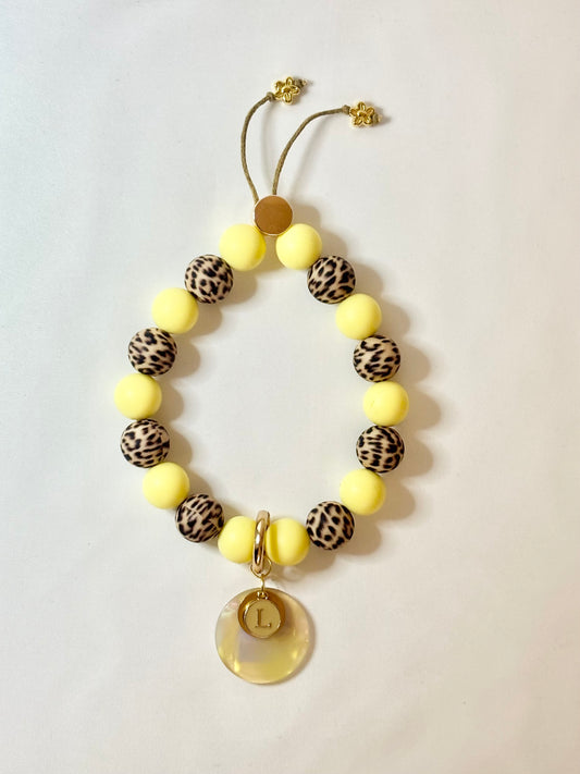 Collier PASTEL YELLOW LÉOPARD