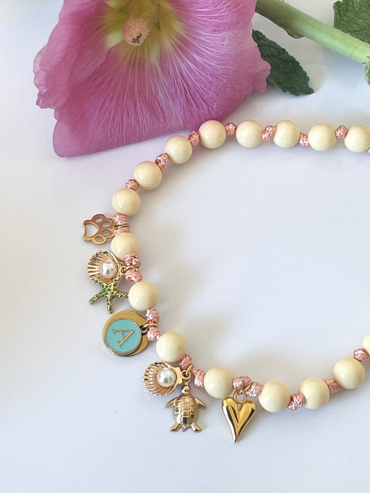 Collier & Bijou de sac MATCHY MATCHY « île-de-Ré » ☀️🌺🐚👩🏻‍🦰🐶 WINNIE
