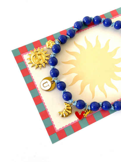 1J/ Collier BLUE LOULOU 🩵💙🩵🌛🌝🥐🤗