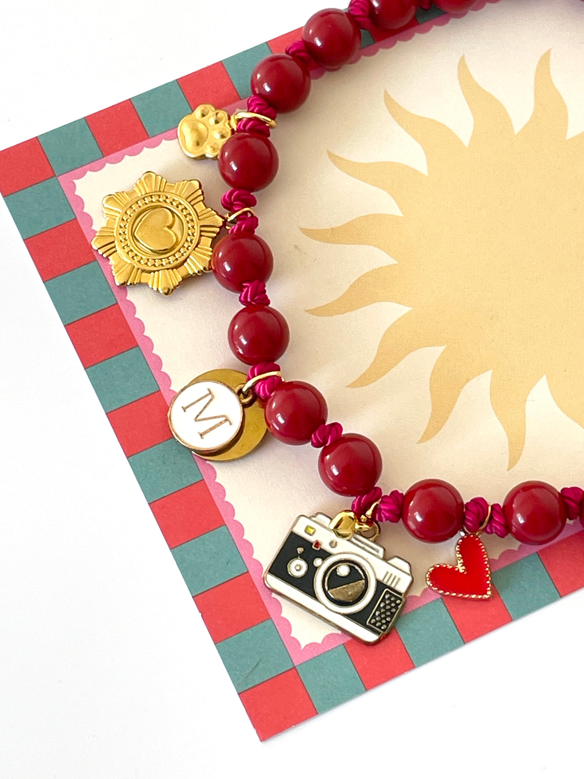 1I/ Collier RED WINE LOVE  ♥️✨😘📸🐾♥️