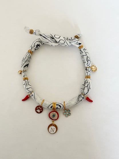 Collier bandana PORTE-BONHEUR WHITE 🤍🌶️👁️✨🤩