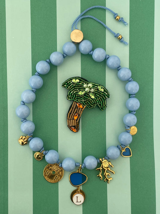 Collier SUNGLASSES SEABED Pastel blue 🪸✨🩵🕶️☀️🤩🐾