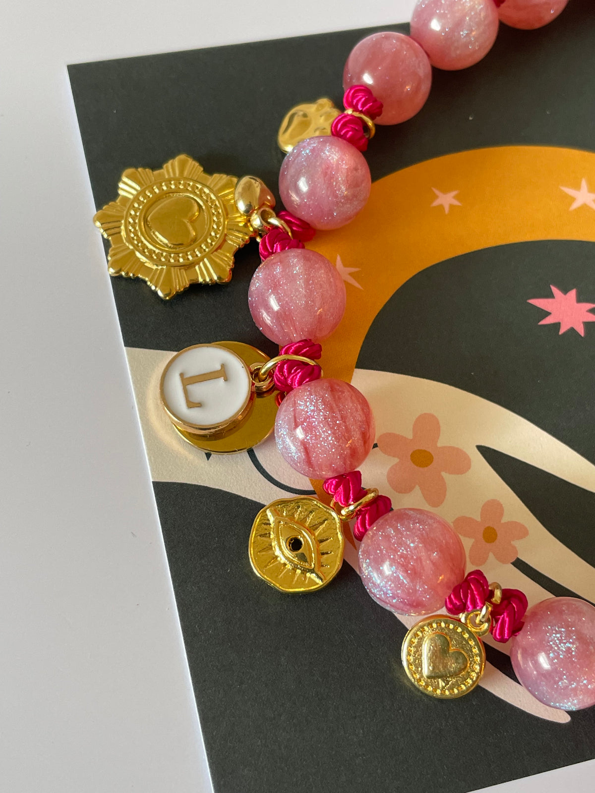 1D/ Collier  LOVE GLITTER PINK 💖✨✨🤩✨👁️🐾🫶🏻