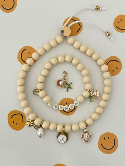 1D/ Collier & bracelet VANILLA MATCHY MATCHY 🐚💦🩵🐢👁️🥰