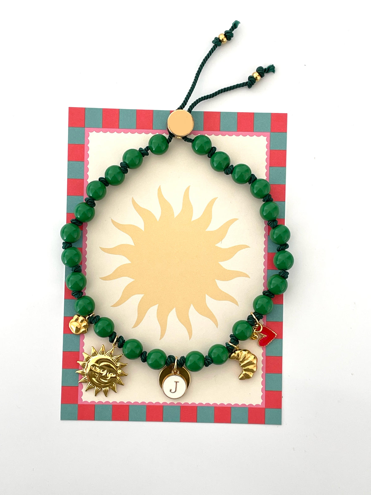 1M/  Collier GREEN LOVE 🥐✨🌛🌝💚❤️