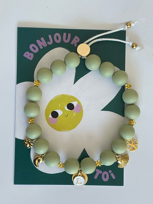 1F/ Collier PASTEL GREEN🌙✨😍🍀