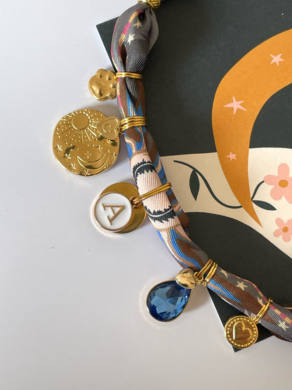 1D/ Collier bandana foulard LOULOU DROP DIAMOND 🥰🤩💫✨💎🌞🐾❤️