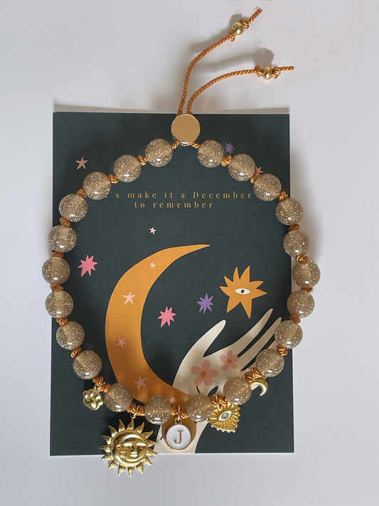 1C/ Collier LOVE GLITER CHAMPAGNE ✨🐾🤩✨🌛🫶🏻🌞💛 DIABOLO ❤️🥰