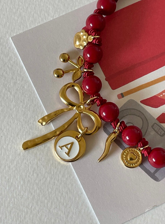 1C/ Collier XL  cherry node 🍒✨🥰❤️🐶🫶🏻🎀🤩