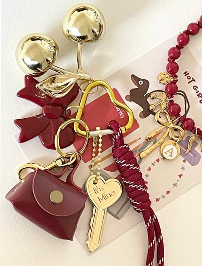 1C/ BIJOU DE SAC XL CHERRY NODE 🍒♥️✨👜👩🏻‍🦰🐶🐾