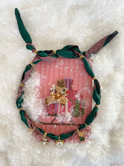 1C/ Collier Foulard WOOFMAS TEDDY BEAR BRIGHT 🎁🐻✨♥️🎄🤩
